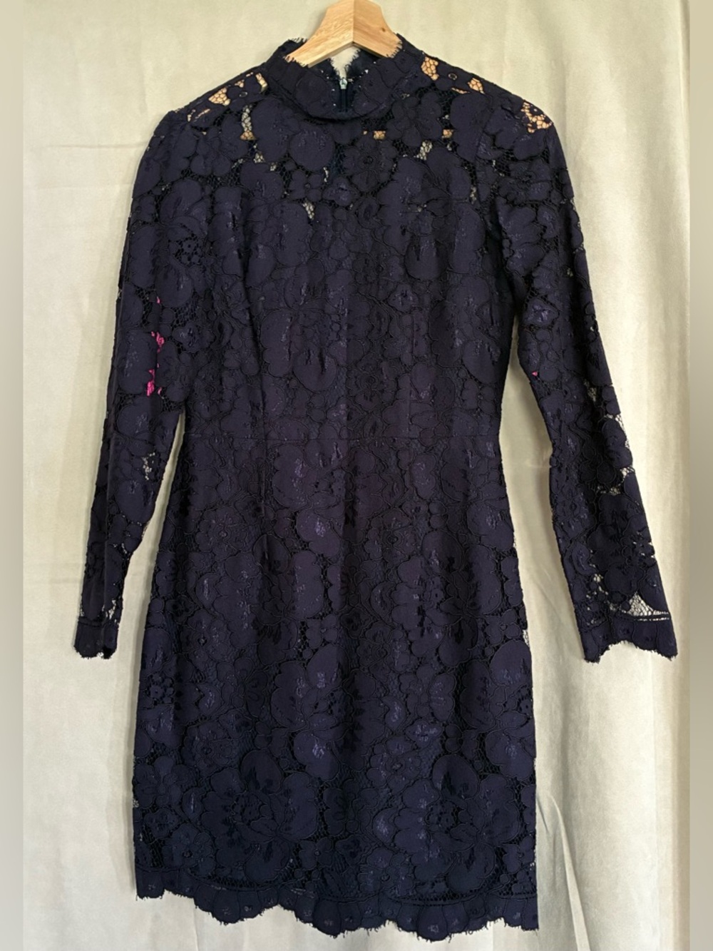 Betsey Johnson Black Lace-Trim Dress with Pink Label